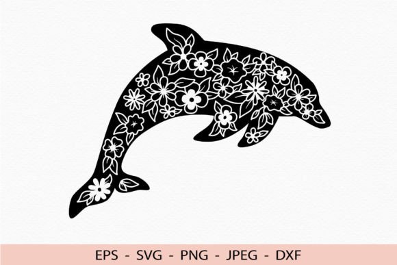Dolphin Svg Floral Sea Animal Cricut Dxf Review