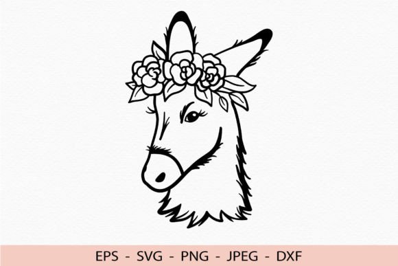 Donkey Svg Floral Farm Animal Cricut Dxf Review