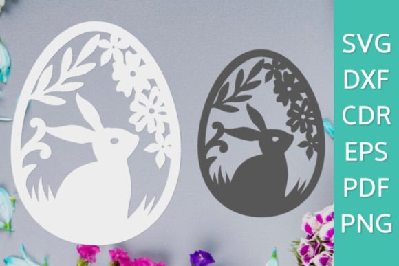 Easter Bunny SVG Floral Easter Egg Review