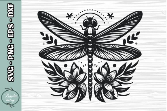 Floral Dragonfly SVG Clipart 16 Design Review
