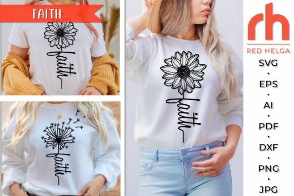 Floral Faith SVG, Flower Cross Cut File: A Designer's Review