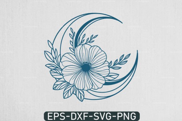Floral Moon Svg Crescent Moon, Boho Svg Review