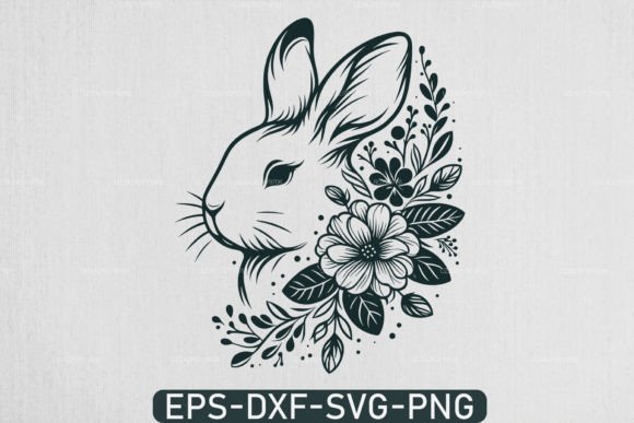 Happy Easter Floral Rabbit Svg Design Review