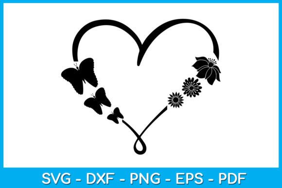 Heart Butterfly Floral Flower SVG Review