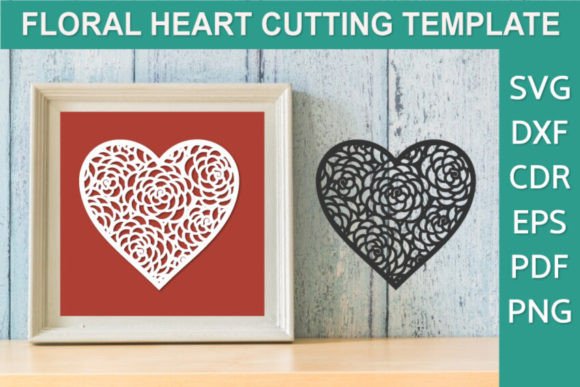 Heart Floral Design SVG, Peony Pattern Review