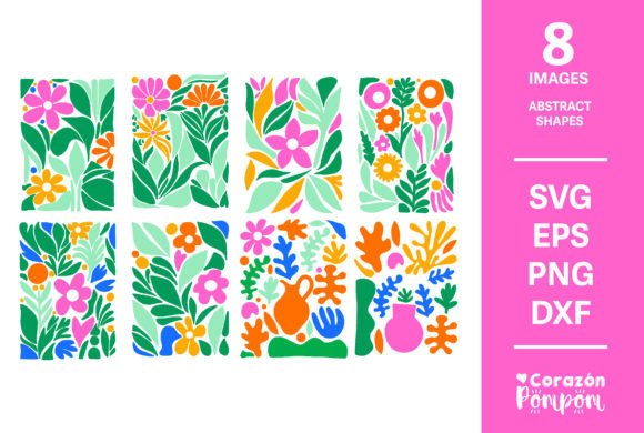 Mid Century Floral Shapes SVG Bundle Review