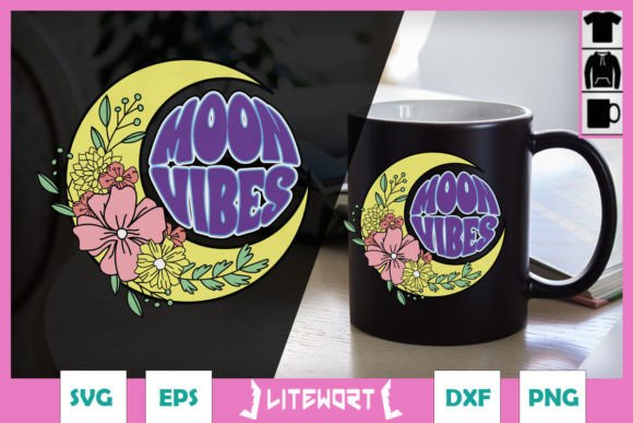 Moon Vibes Floral Moon SVG Review