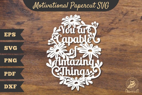 Motivational Floral Papercut SVG 4: A Designer's Review