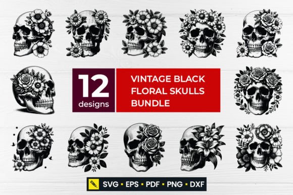 Vintage Floral Skull SVG Bundle Review